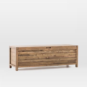 Bay Reclaimed Pine Storage Bench - Rustic Natural - Image 1