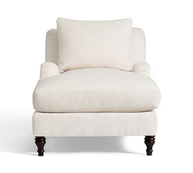 Carlisle English Arm Upholstered Chaise Lounge, Polyester Wrapped Cushions, Performance everydaylinen(TM) Oatmeal - Image 1