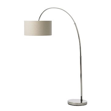 Overarching Floor Lamp Polished Nickel/Natural - Image 1