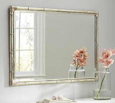 Bamboo Silver Gilt Wall Mirror - Image 1