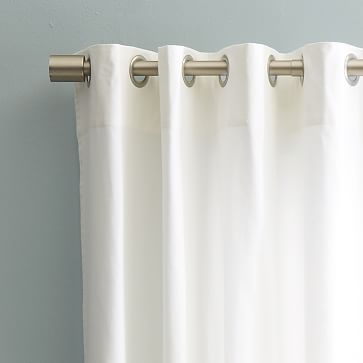 Cotton Canvas Grommet Curtain, Set of 2, White, 48"x84" - Image 2