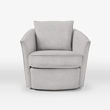 Duffield Swivel Chair, Chenille Tweed, Frost Gray - Image 1