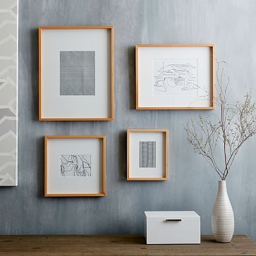 Thin Wood Gallery Frame, Bamboo, Assorted Set of 4 - Image 1