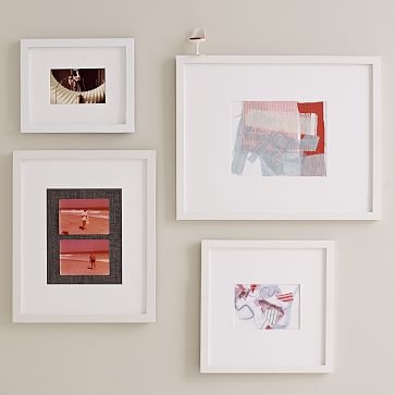 Gallery Frames, Set Of 4, Assorted Sizes, White Lacquer - Image 1