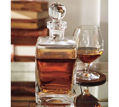 Square Hand-Blown Glass Decanter - Image 2