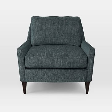 Everett Chair, Heathered Tweed, Marine - Image 1