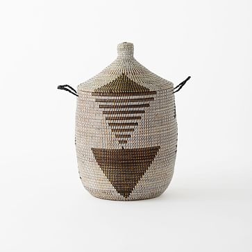 Graphic Printed Basket, Black/White, Medium - Image 0