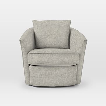 Duffield Swivel Chair, Twill, Stone - Image 1