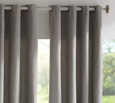 Sunbrella(R) Solid Outdoor Grommet Curtain, 50 x 96", Natural - Image 2