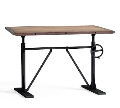 Pittsburgh Crank Standing Desk, Washed Pine - Image 1