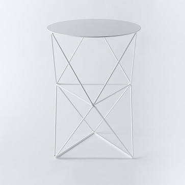 Eric Trine Double Ocahedron Pedestal, White - Image 1