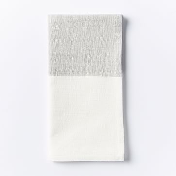 Center Stripe Woven Napkin, Set of 4, Platinum - Image 1