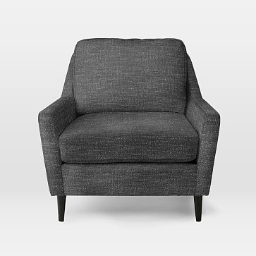 Everett Chair, Heathered Tweed, Charcoal - Image 1