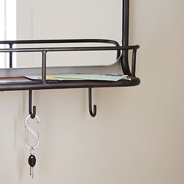 Entryway Mirror + Hooks, Small - Image 1