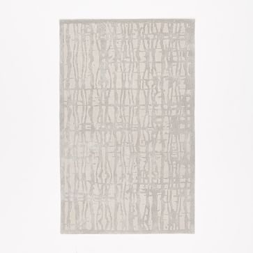 Cascade Wool Rug, 5'x8', Platinum - Image 0