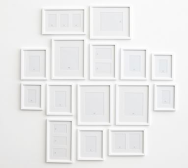 Gallery in a Box, Modern White Frames, Set of 15 - Image 1