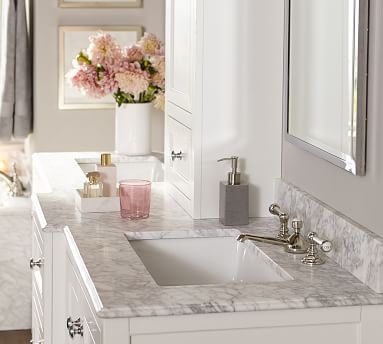 Reyes Lever-Handle Widespread Bathroom Faucet, Satin Nickel Finish - Image 2