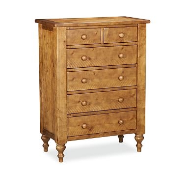 Ashby Tall Dresser, Rustic Pine finish - Image 1