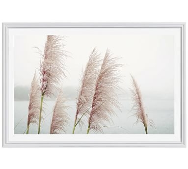 Wild Pampas by Lupen Grainne, 42 x 28", Ridged Distressed Frame, White, Mat - Image 1
