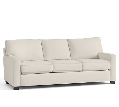 Buchanan Square Arm Upholstered Grand Sofa 89.5", Polyester Wrapped Cushions, Twill Cream - Image 1