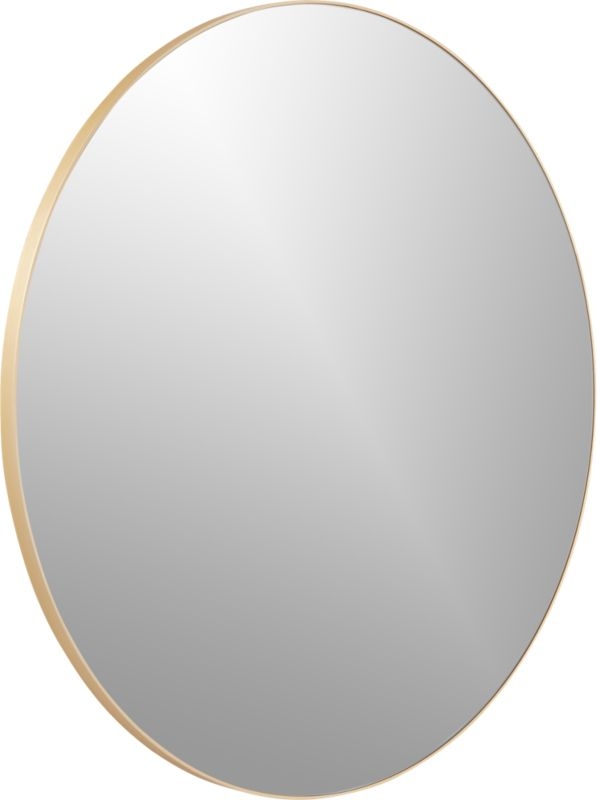 "infinity 36"" round brass wall mirror" - Image 2