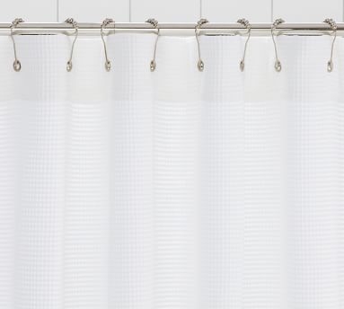 Waffle Weave Shower Curtain, 72 x 72", White - Image 2