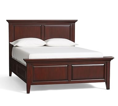Hudson Wood Storage Bed with Drawers, Queen, Mahogany stain - Image 1