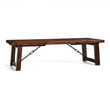 Benchwright Extending Dining Table, Rustic Mahogany, 108" - 144" L - Image 1