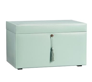 McKenna Leather Jewelry Armoire, Porcelain Blue - Image 1