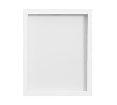 Floating Wood Gallery Frame, 11x14 (12x15 overall) - White - Image 1