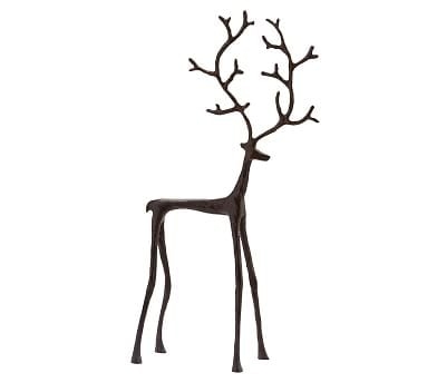 Bronze Sculpted Reindeer, Medium - Image 0