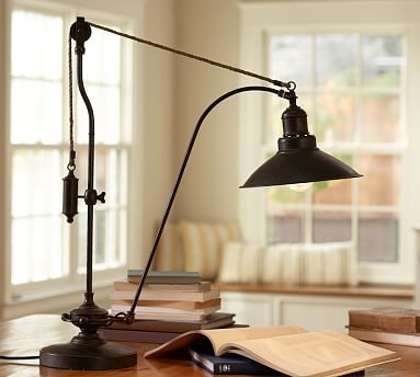 Glendale Pulley Task Table Lamp, Bronze Finish - Image 0
