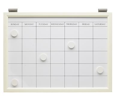 Magnetic Whiteboard Calendar, White - Image 1