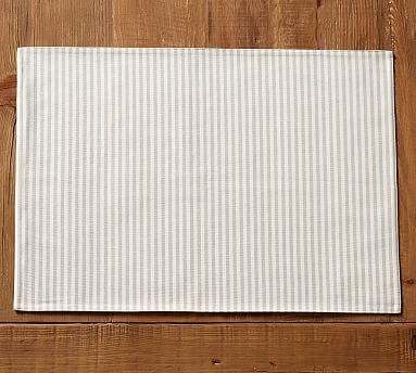 Wheaton Striped Linen/Cotton Placemats, Set of 4 - Flax - Image 1