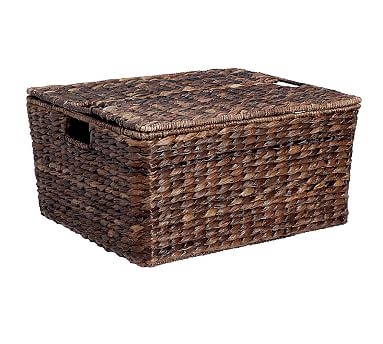 Seagrass Lidded Basket, Large - Havanah - Image 1