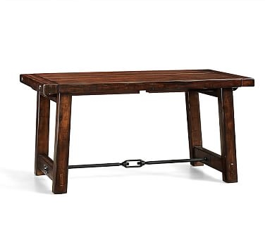 Benchwright Extending Dining Table, Rustic Mahogany, 60" - 84" L - Image 1