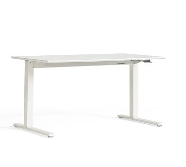 Humanscale(R) Sit-Stand Desk, Small, White Base/White Top, 48" Wide - Image 1