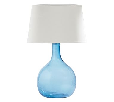 Eva Colored Glass Table Lamp - Navy Blue - Image 1