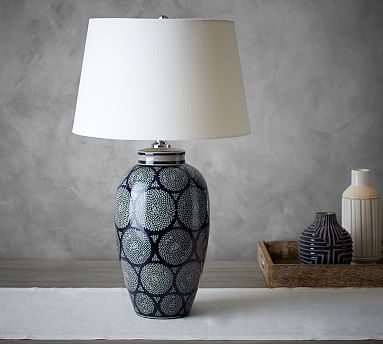 Jamie Young Langley Ceramic Vase Lamp - Image 1