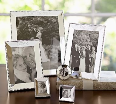 Beaded Silver-Plated Picture Frame, 4 x 6" - Image 2
