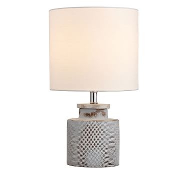 Casey Mini Table Lamp, White - Image 1