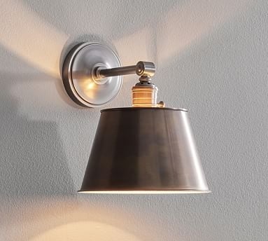 PB Classic Tapered Metal Hood, Copper + Bronze Sconce Kit - Image 1