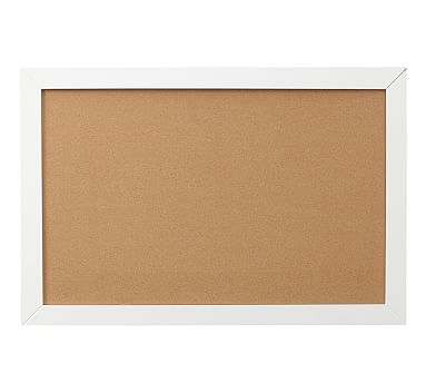 Framed Corkboard,  36" wide x 24" long , White - Image 1