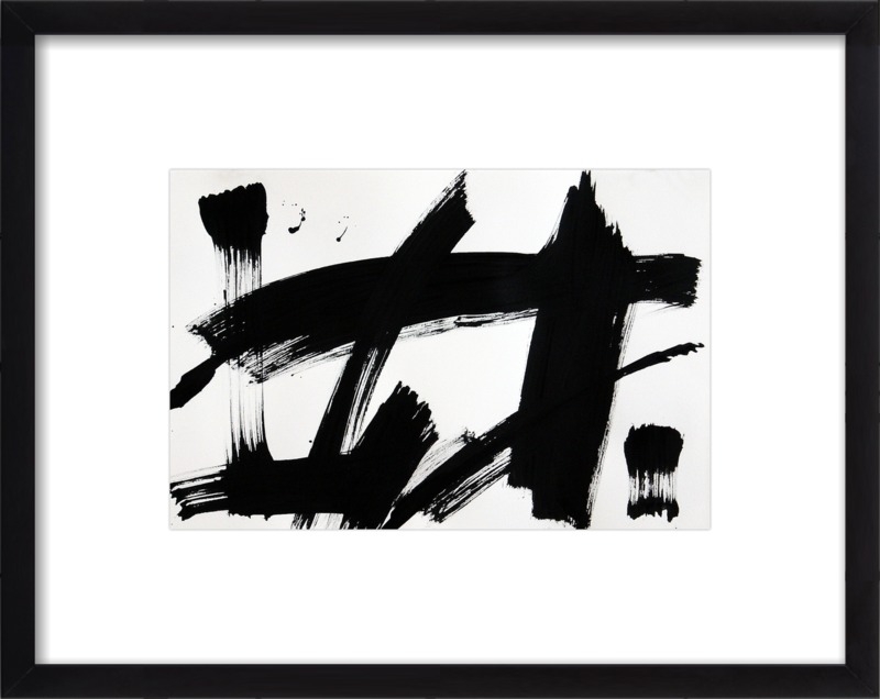 BW2 - 14x10" - Black Wood Frame with Matte:Contemporary - Thin Black Wood, frame width 0.5", depth 0.5" - Image 0