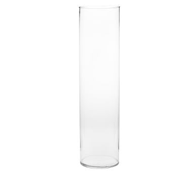 Aegean Clear Glass Tall Vase, XX-Large, 7"D x 19"H - Image 1