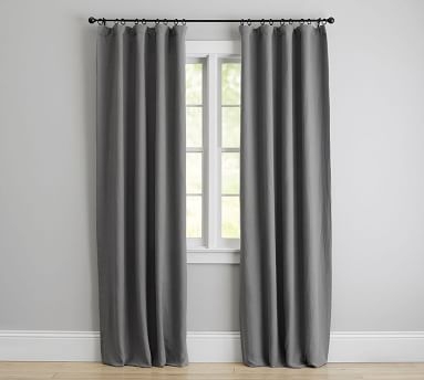 Belgian Flax Linen Curtain, Cotton Lining, 50 x 96", Dark Flax - Image 2