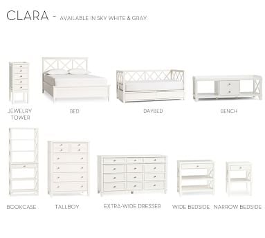 Clara 6-Drawer Tall Dresser, Sky White - Image 2