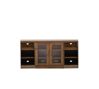 Printer's 3-Piece Media Console with Bookcases, 64", Tuscan Chestnut - Image 1