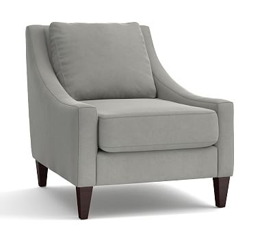 Aiden Upholstered Armchair, Polyester Wrapped Cushions, Performance Everydaysuede(TM) Metal Gray - Image 0