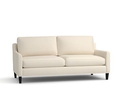 Beverly Upholstered Loveseat 56", Polyester Wrapped Cushions, Sunbrella(R) Performance Sahara Weave Ivory - Image 0